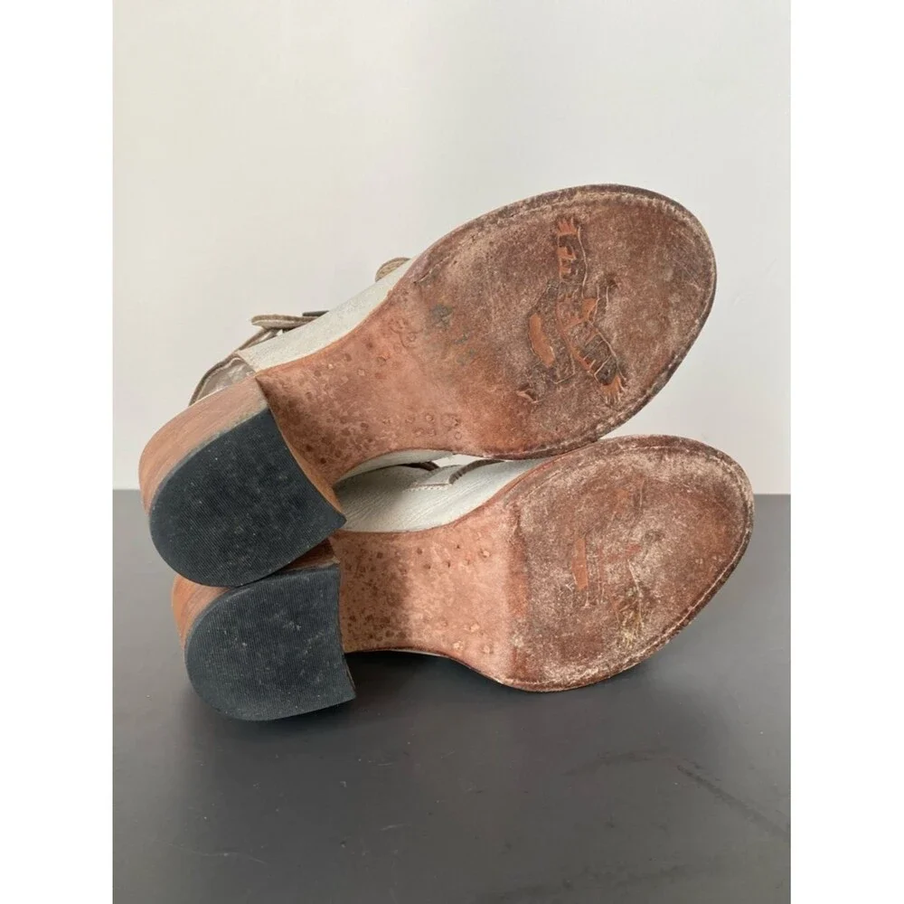 FreeBird by Steven Qual Multi-Buckle Mid Heel Boots US 8 Boho Western Grunge